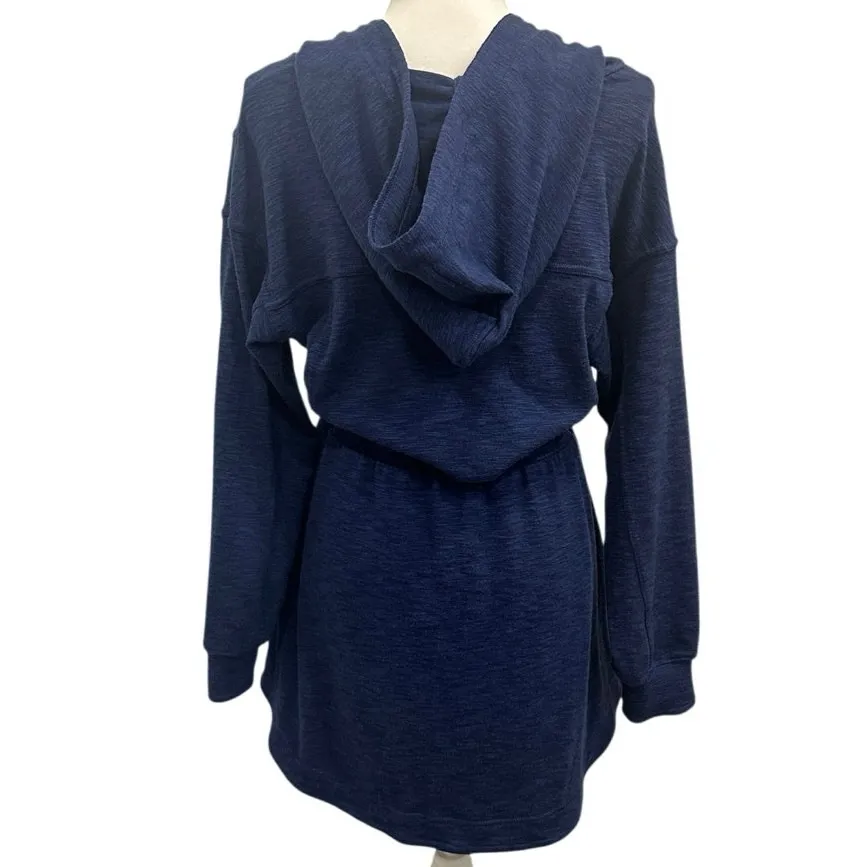 Daily Practice Anthro Navy Hoodie Tunic Hiking Dress Gorpcore Granola Size Small - Image 5