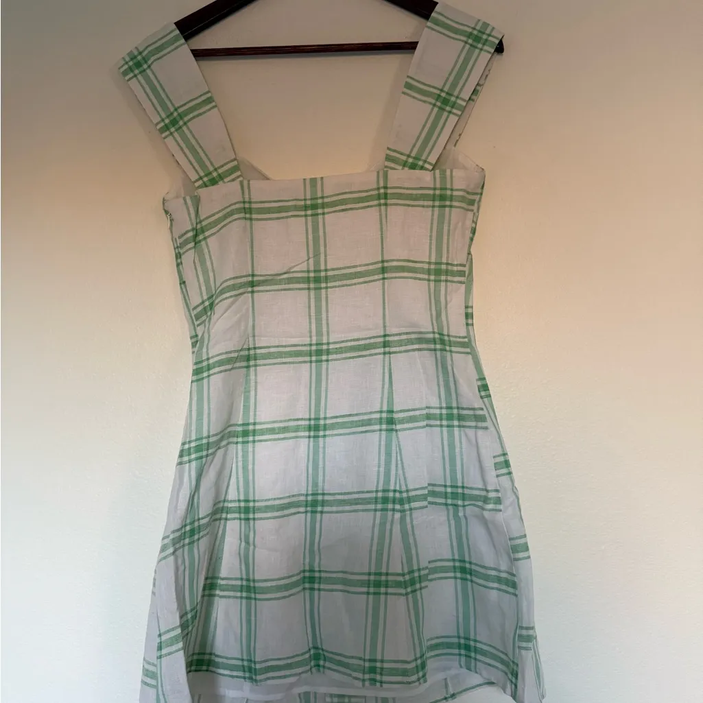 Lovers + Friends Green Checkered Button-Up Top - Image 3