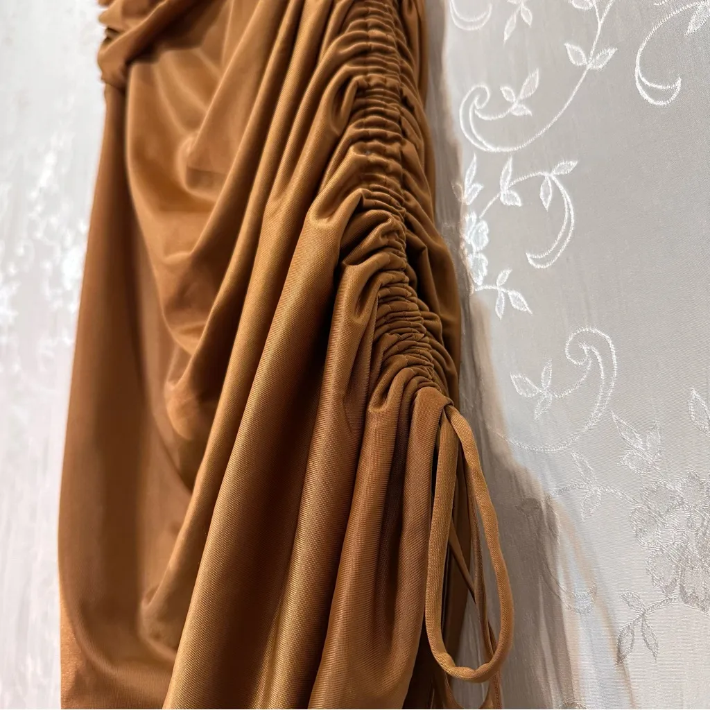 Michael Costello X REVOLVE Electra Dress Nude Tan Gold Medium - Image 6