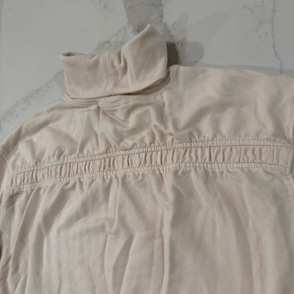 Athleta Balance Cinch Turtleneck Sweatshirt Women’s XXS Chantilly Cream Pockets - Image 12