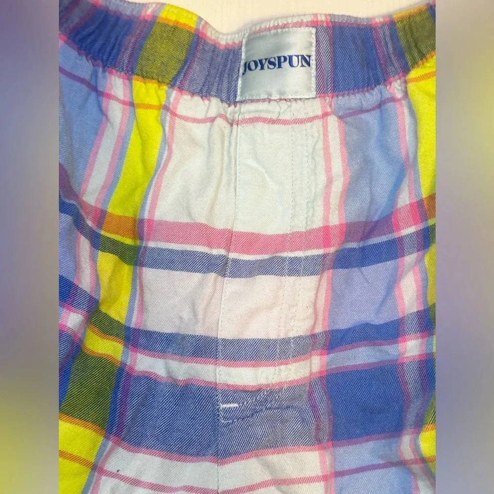 Joyspun Women's Woven Pajama Boxer Shorts, Size 2X Blue - Image 2