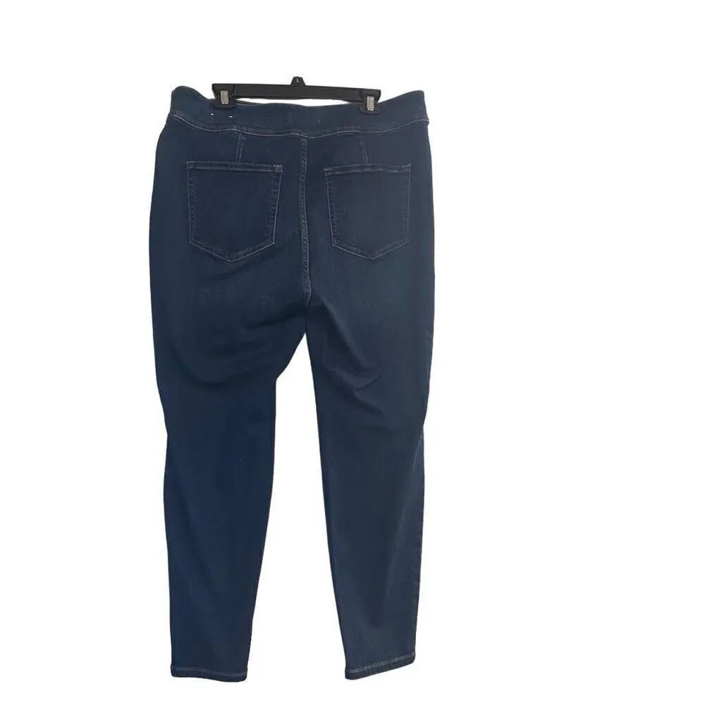 LANE BRYANT Women’s Dark Wash Blue High Rise Jeggings Size 20 Inseam 27.5 - Image 2