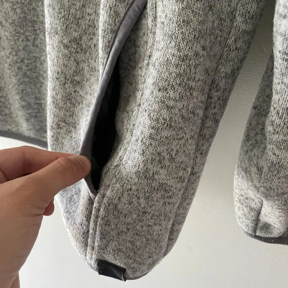 L.L.Bean  Heather Gray Fleece Pullover Sweater - Image 3