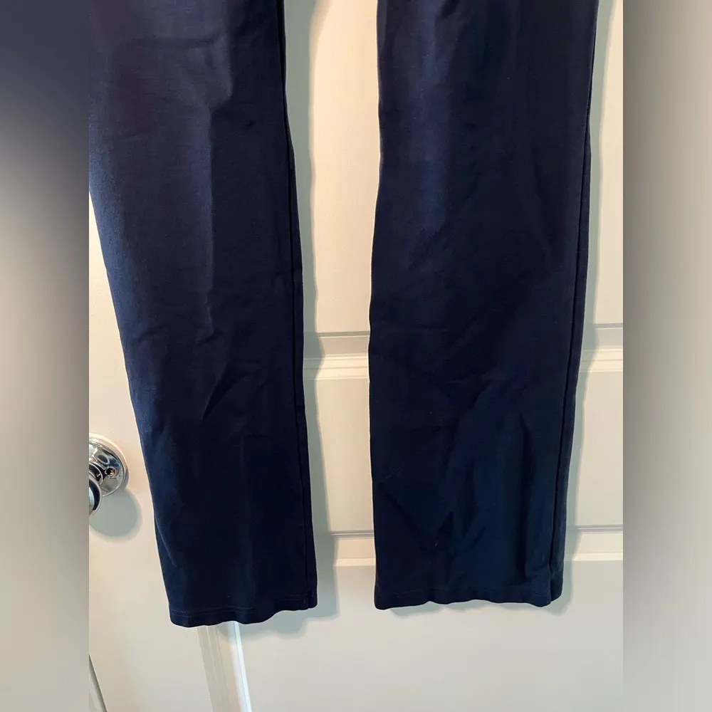 Cabi Dark Navy Blue Stretchy Flare Bell Bottom Yoga Style Leggings Sz Small - Image 7