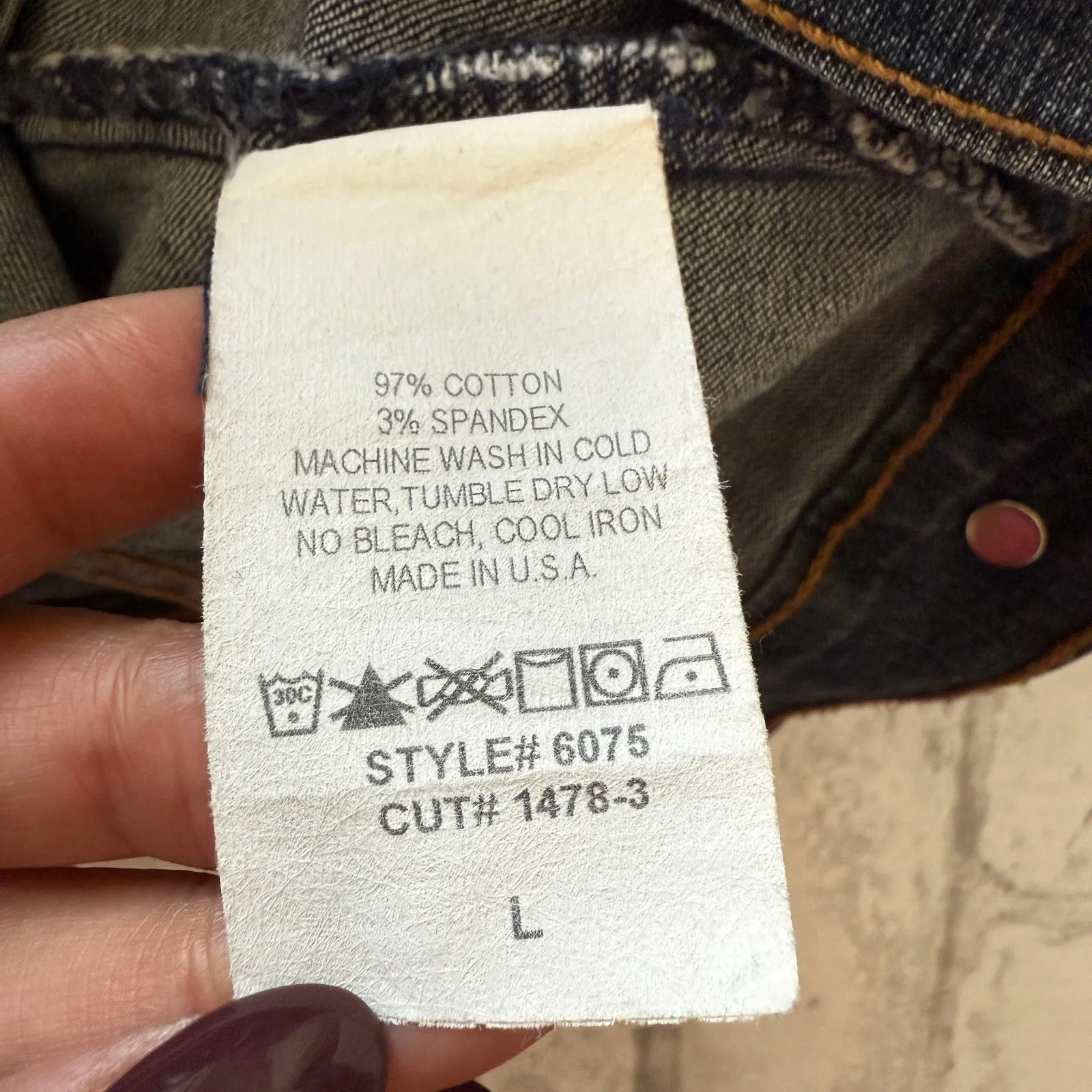 Twentyone Forever 21 Y2K Slim Fit Blue Denim Jean Jacket Dark Wash Aesthetic L - Image 6