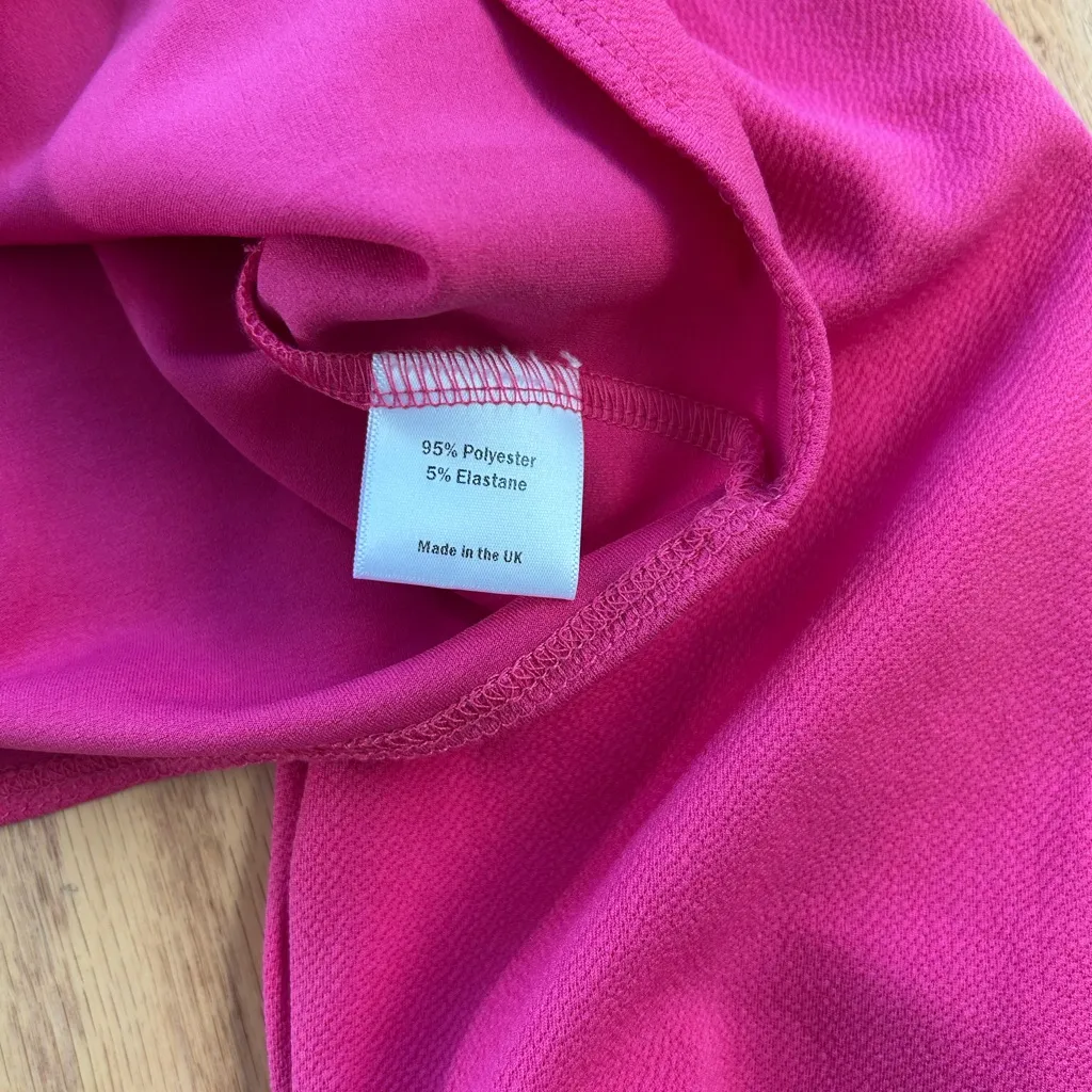 NWT Flounce London Crop Top With Wrap Detail In Fuschia Pink Size US 4 Shirt - Image 6
