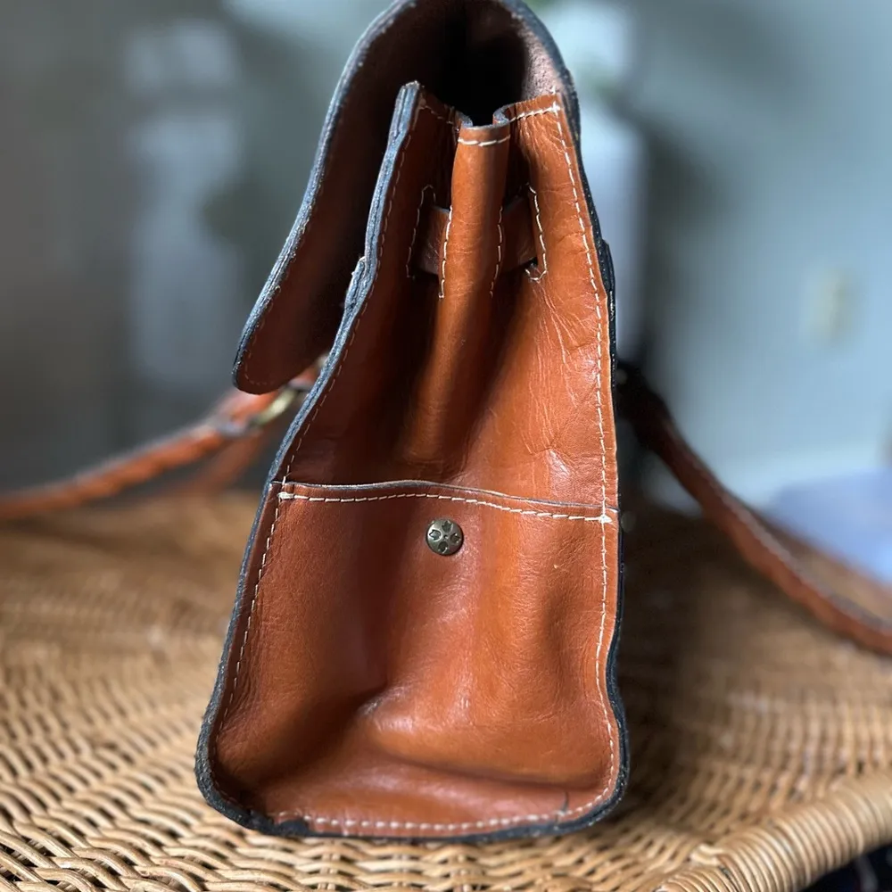 Patricia Nash Vienna Brown Leather Satchel - Image 3
