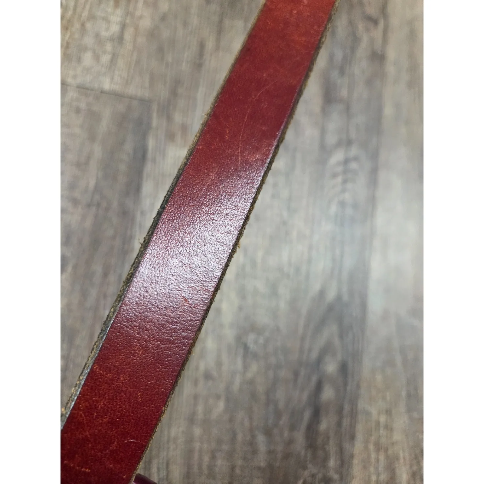 Bearpaw Leather Shop Clinton NJ Red Brown Genuine Leather Belt Small Vintage - Image 3