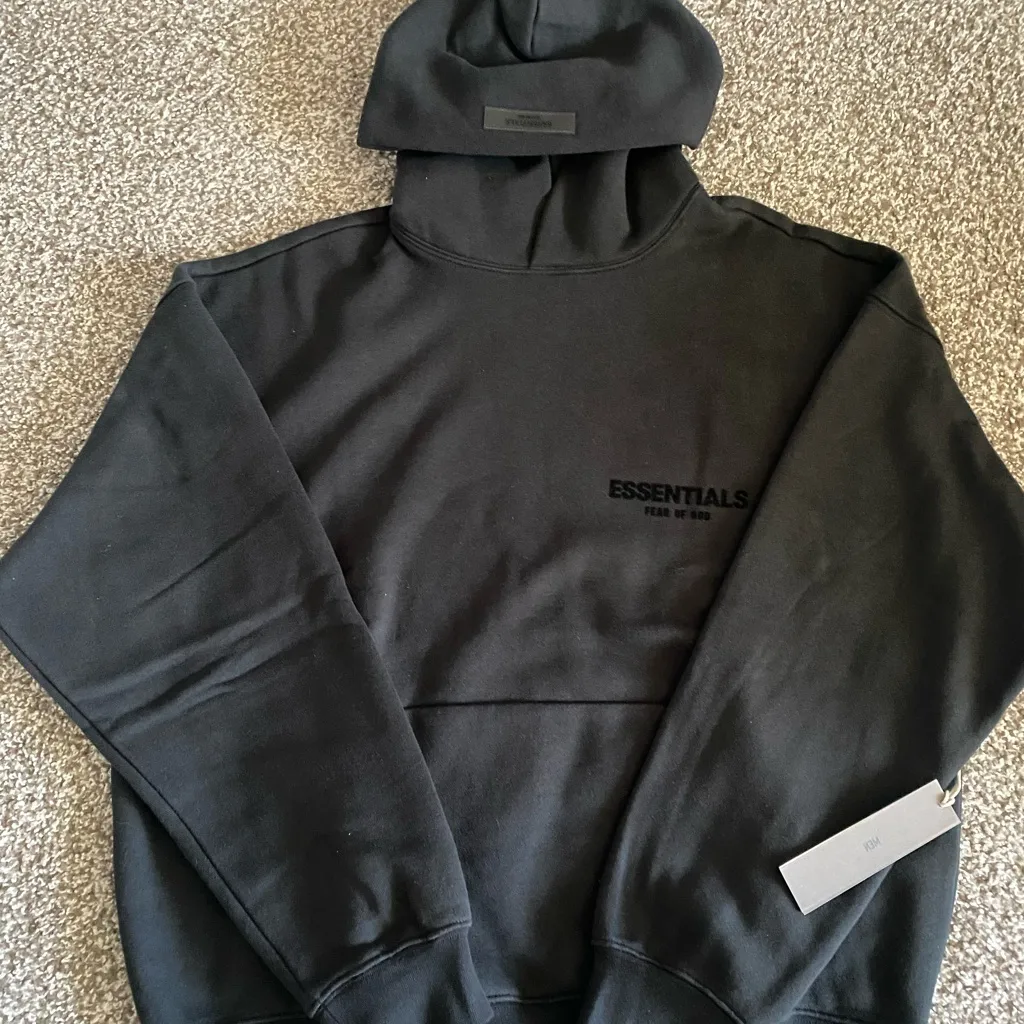 ESSENTIALS FEAR OF GOD STRETCH LIMO PULLOVER HOODIE XS - Image 1