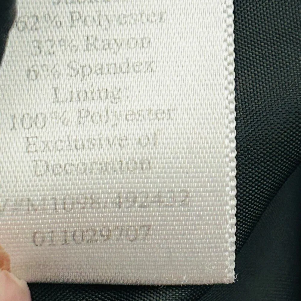 Coldwater Creek Soutache Boyfriend Jacket Black Embroidered Stitch Trim Sz 14 - Image 9