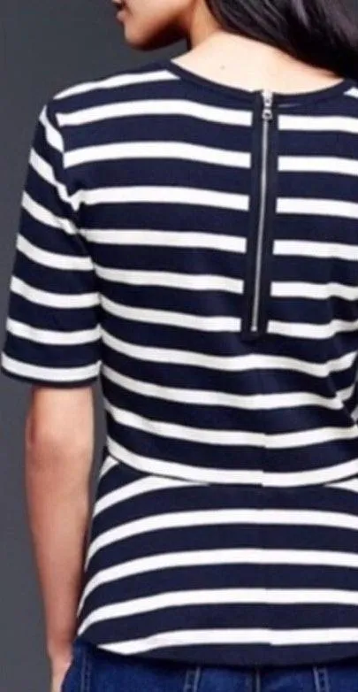 Gap 💈 EUC Striped Peplum Top - Image 2