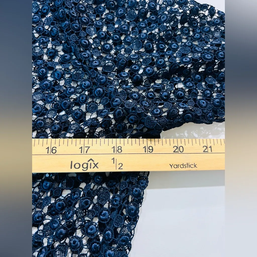 DEAN HUTCHINSON long sleeve midi dress size S/M fits dark blue color - Image 10