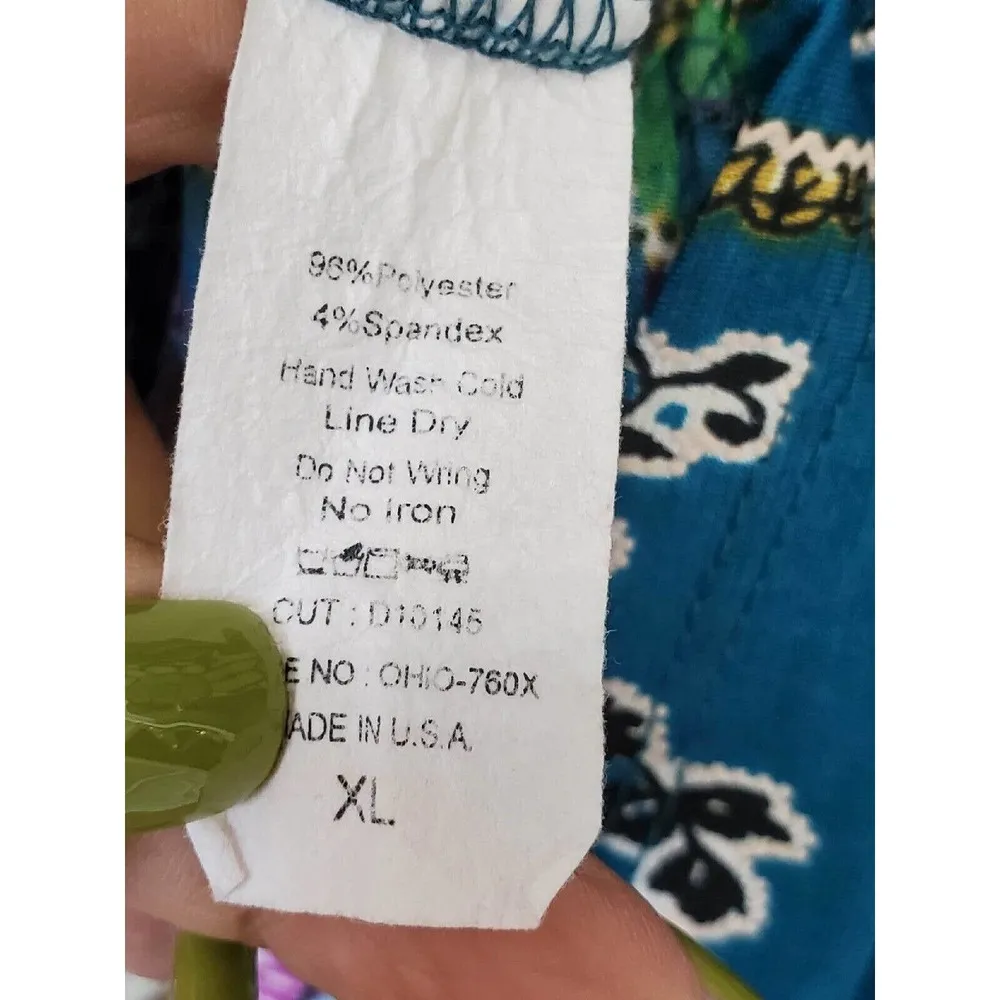 Honeyme Women's Multicolor Polyester Round Neck Long Sleeve Knee Length Dress XL - Image 12