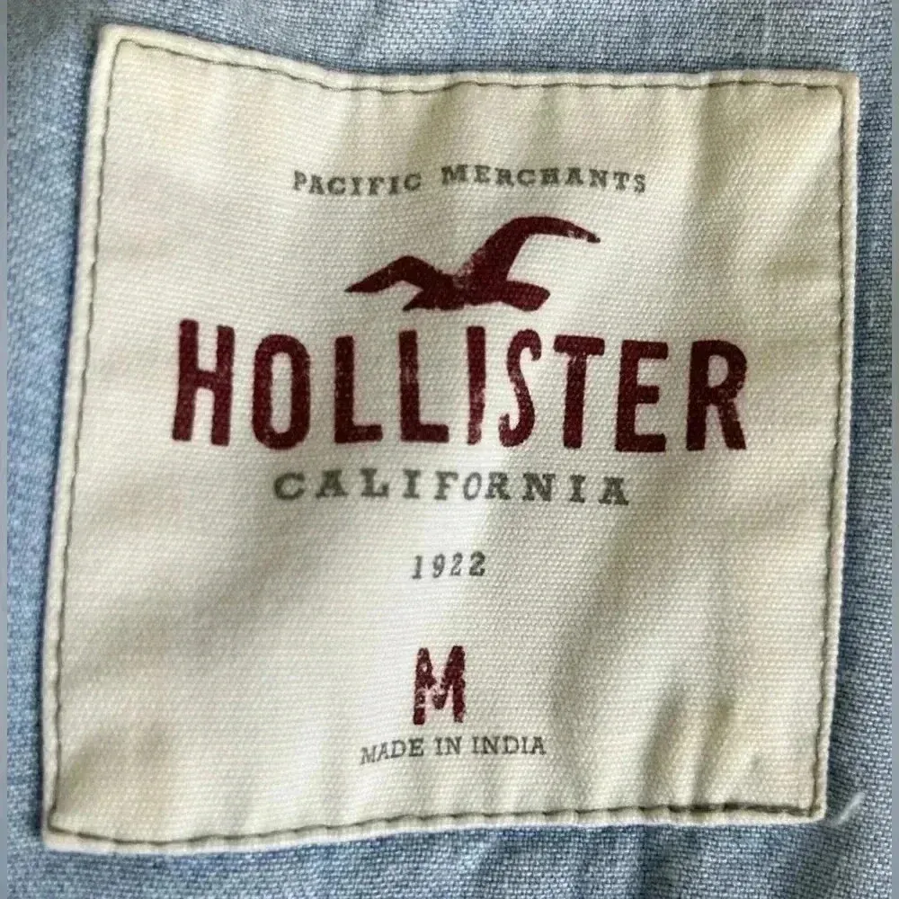 Hollister | Oversized 100% Cotton Denim Jean Jacket Coat | Medium - Image 4