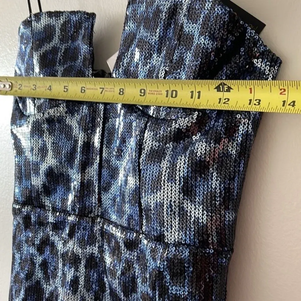 NWT Zara Blue Sequin Mini Dress with tags - Image 10