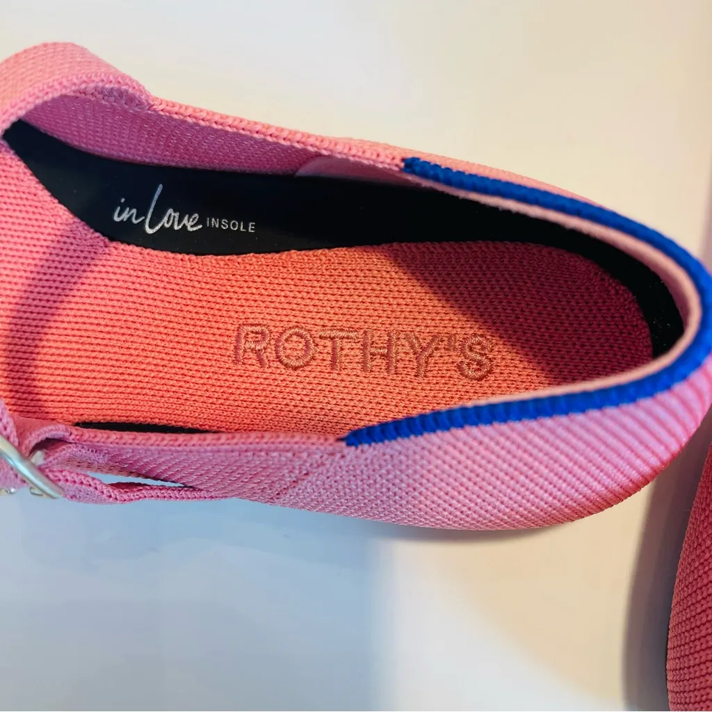 Rothy’s The Point Mary Jane Flats Shoes in Tulip Pink Women’s Size 5.5 - NWOB - Image 4