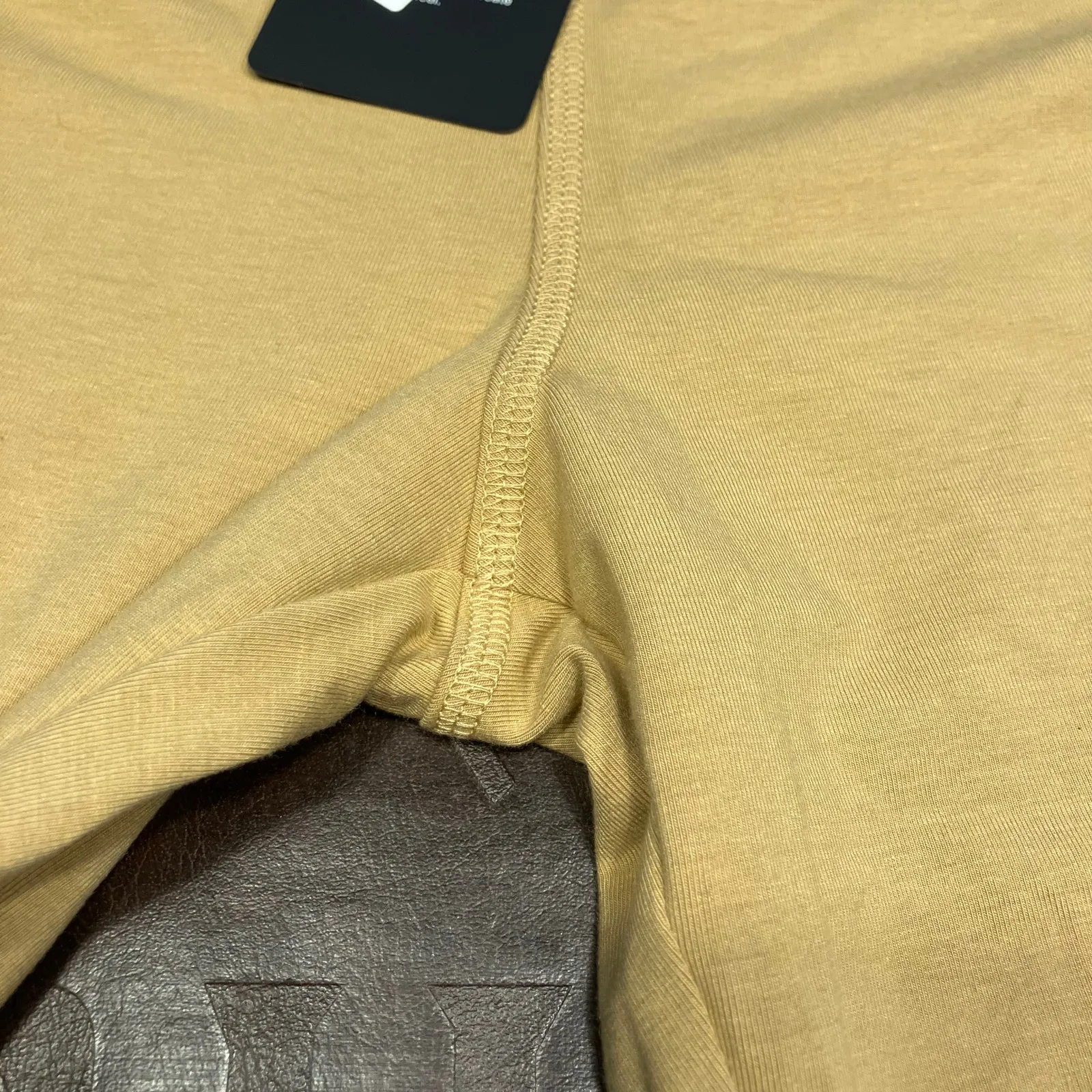 New Chaser Mid-Rise Tan Leggings Womens‎ Small Lounge Soft Neutral Minimalist - Image 4