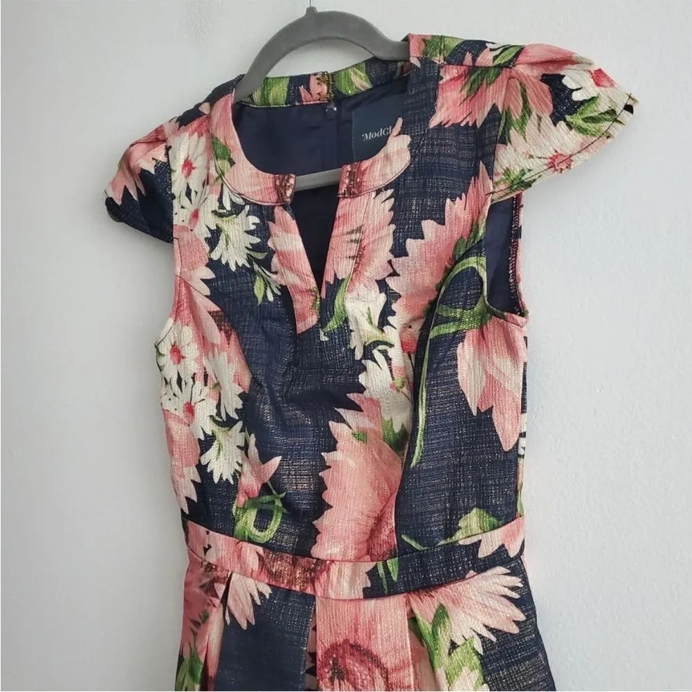 ModCloth blue and pink sparkly dress 8 - Image 4