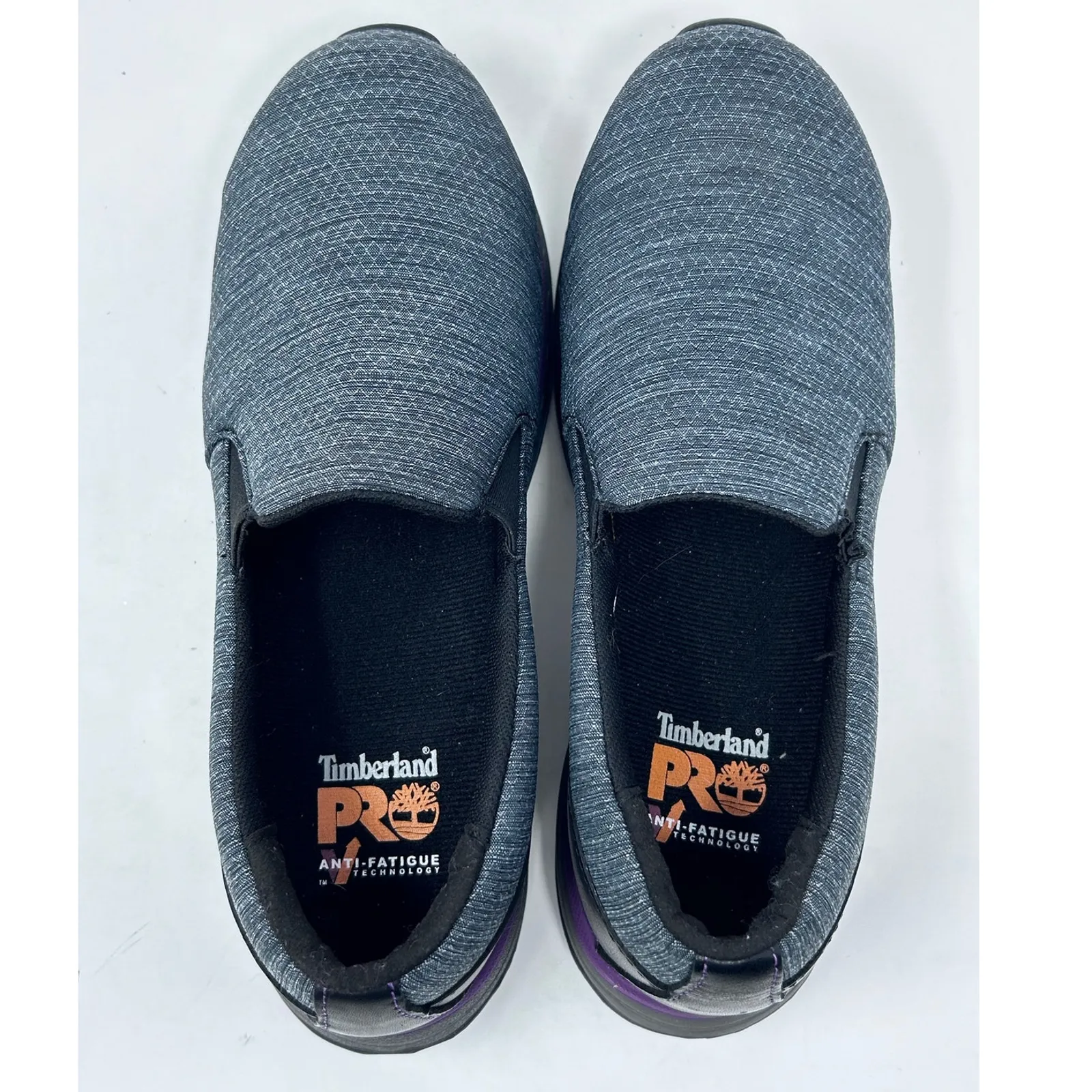 Timberland Pro Women's Gray Drive Train Slip on Alloy Safety Toe Shoe‎ Size 7 - Image 5