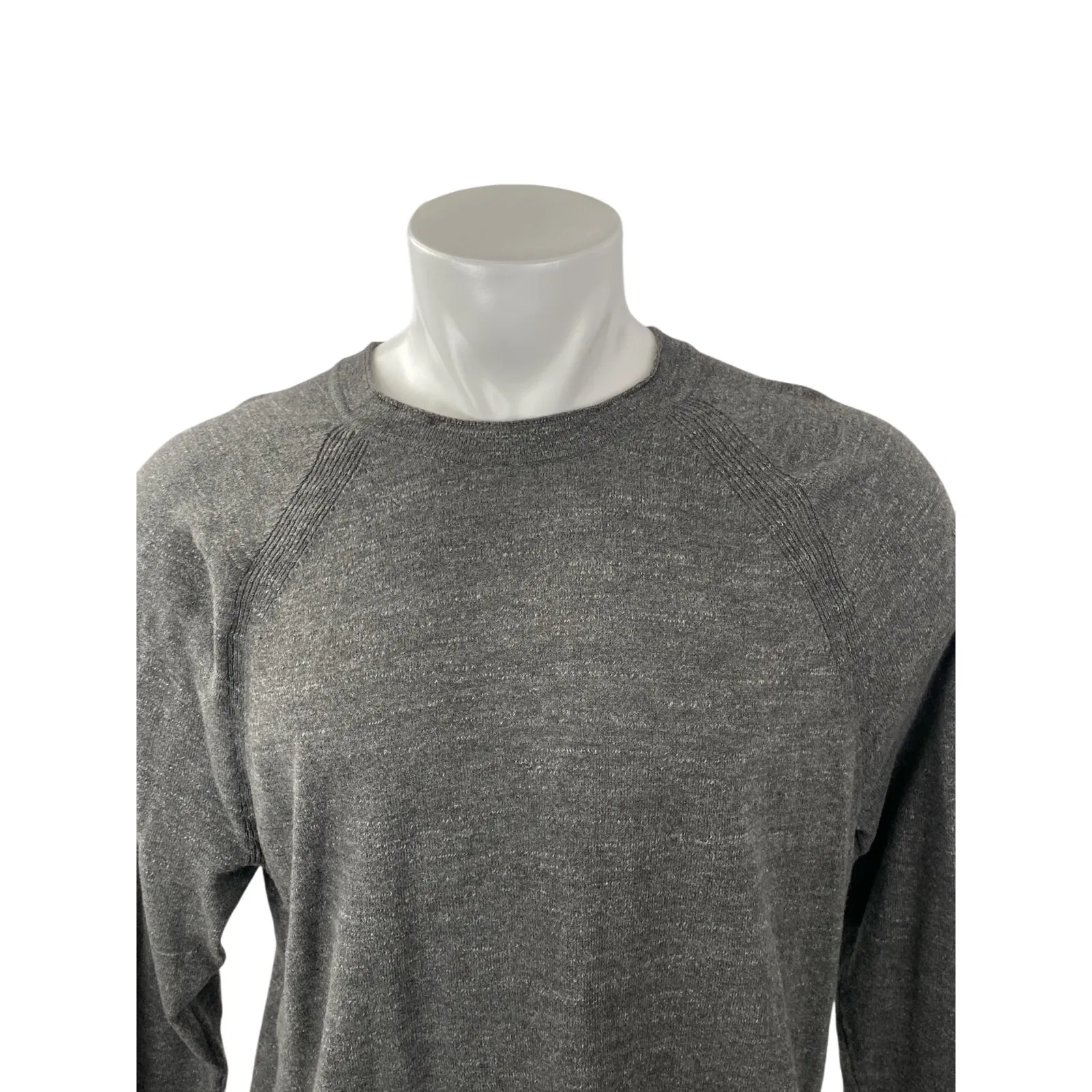 Lucky Brand Men's Dark Gray Heather Long Sleeve Crew Neck Sweatshirt Sweater L - Image 2