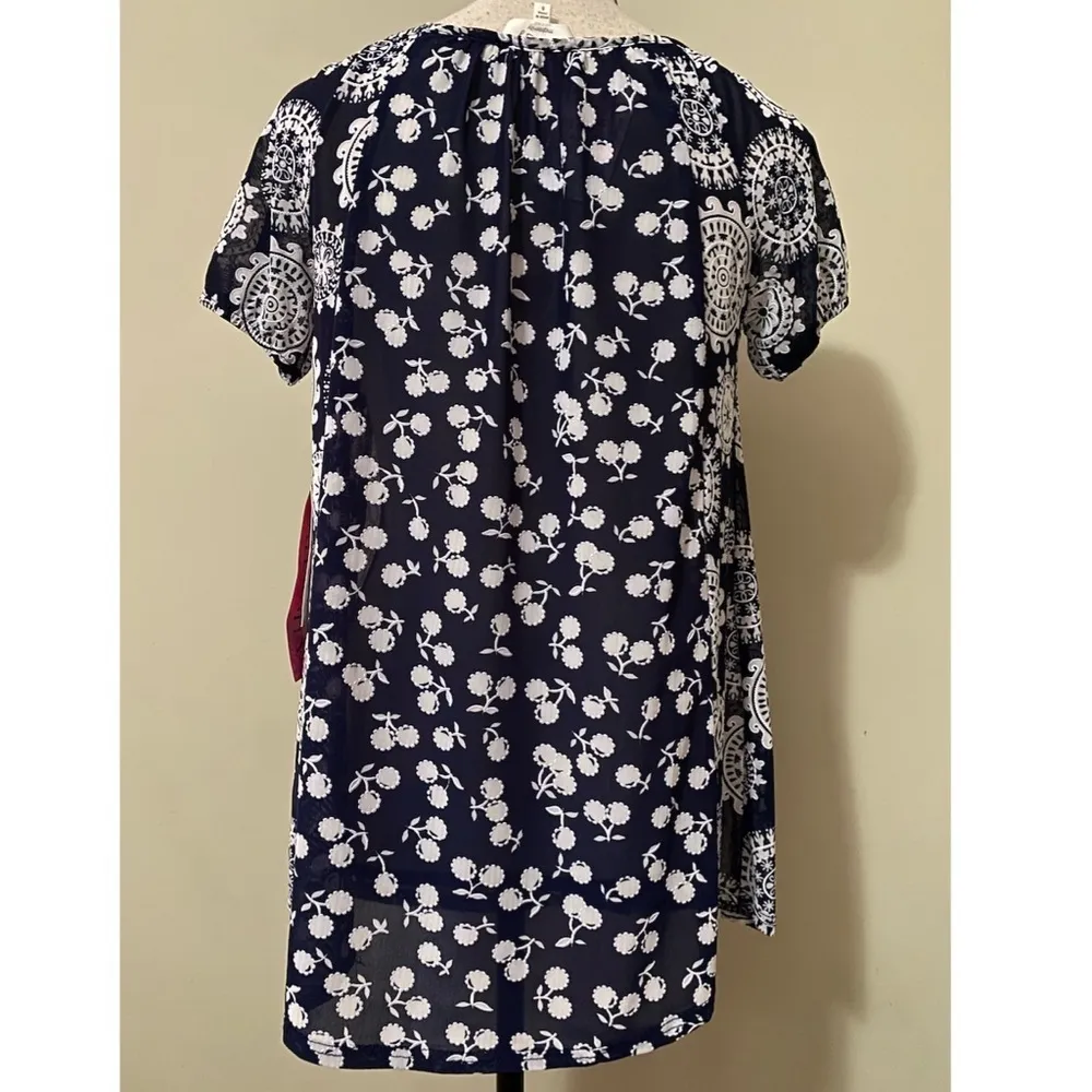 Siren Lily  small maternity sheer button up blouse - Image 6