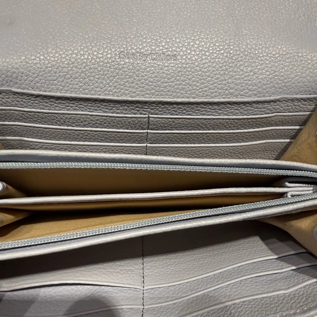 See By Chloe Light Purple Clutch with Gold Accent - Image 4