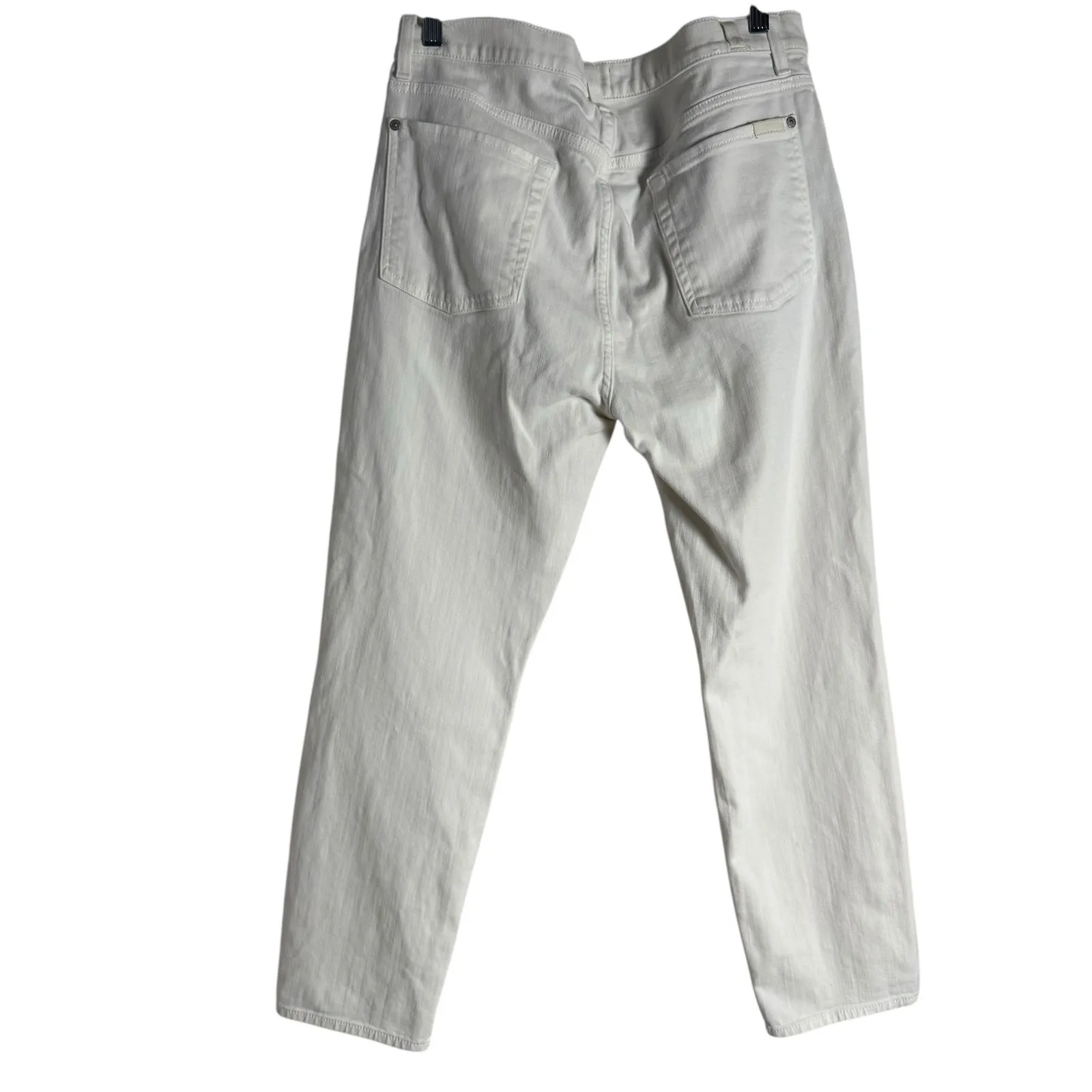 7 For All Mankind White Josefina Slim Denim Boyfriend Jeans Size 31 - Image 10