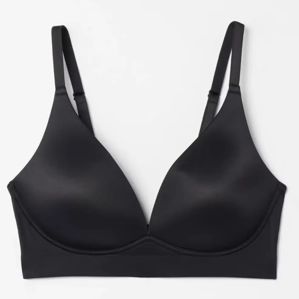 SOMA Enbliss luxe plunge Women's Black Cross-Back Bralette Size LARGE - Image 4