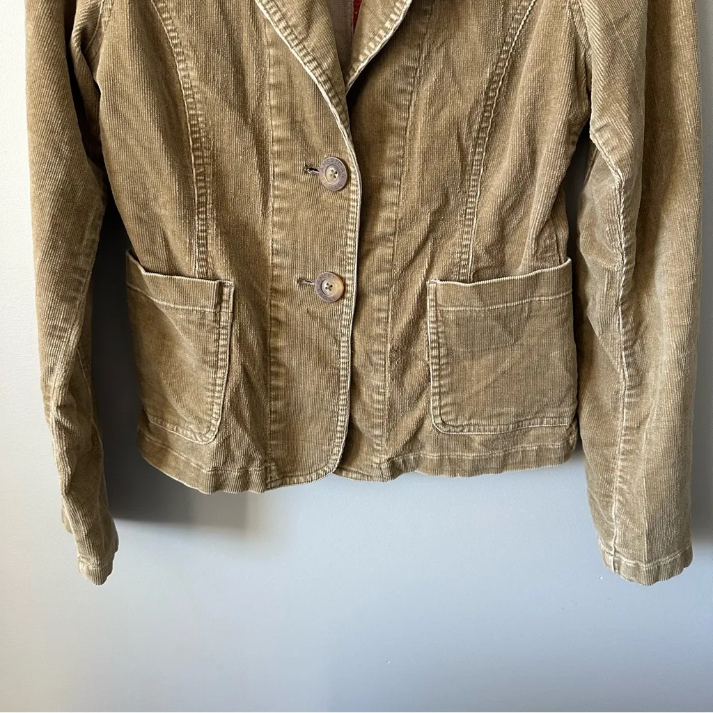 American Eagle Vintage Y2K Corduroy Blazer Jacket Size XS Tan Gilmore Girls - Image 3