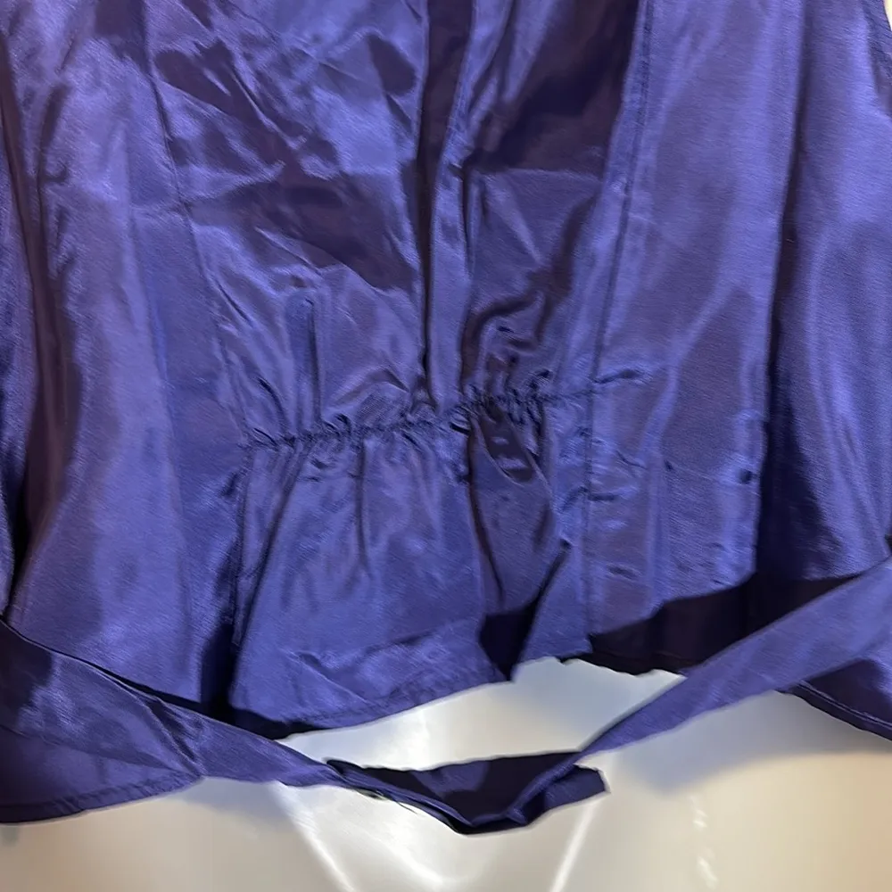 Kiks Vintage 1980s or 1990s Purple Vest Gray Green Floral Pattern Large - Image 12