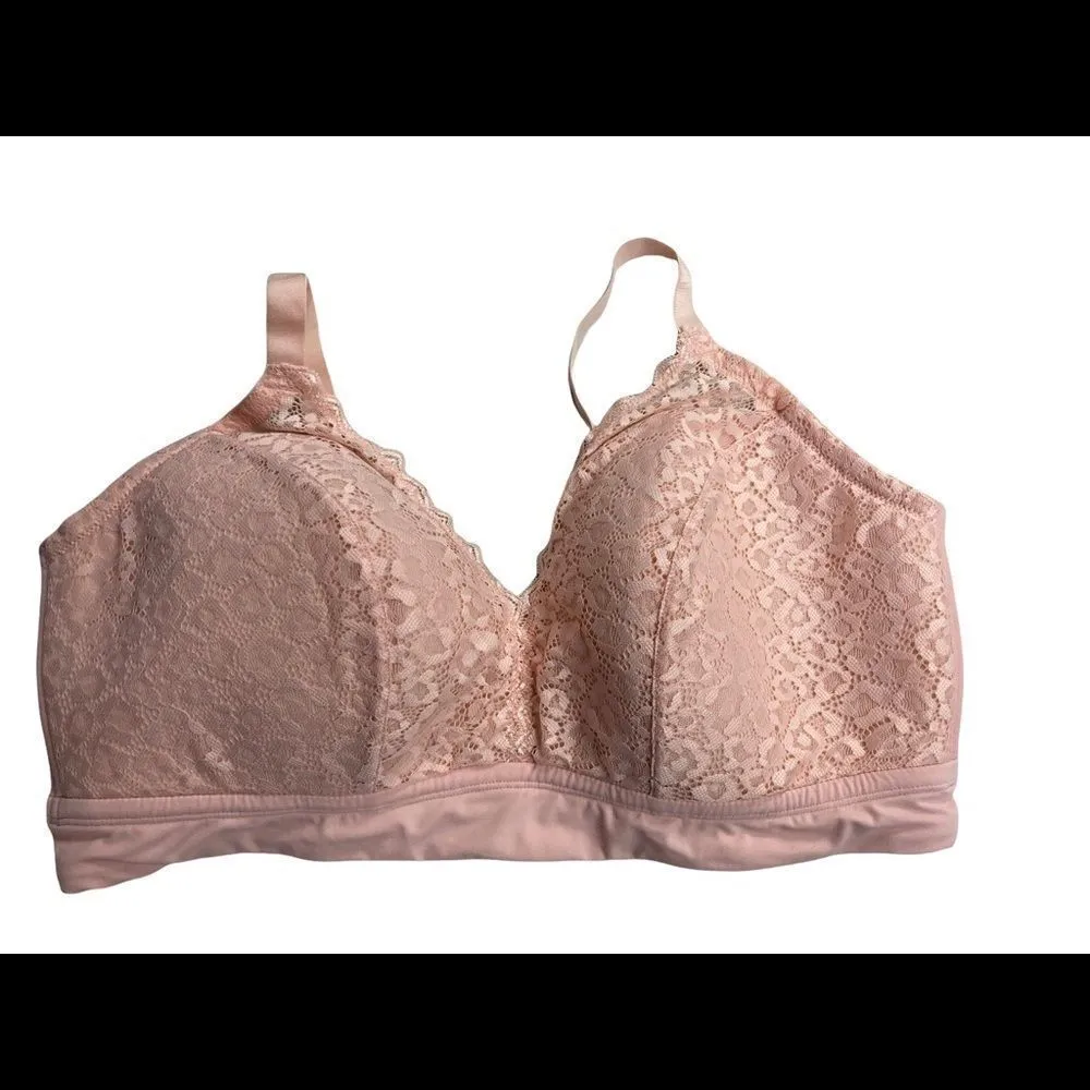 AUDEN, Peach Bralette, Size 3X, lightly lined, adjustable straps, stretchy - Image 4