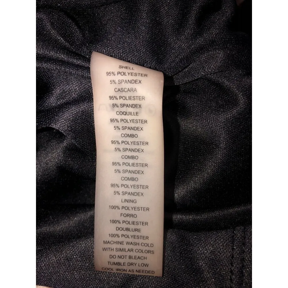 Mob Wife Leopard Print Dress Size 6 Scuba Knit Sheath Cap Sleeve Stretch Edgy - Image 10