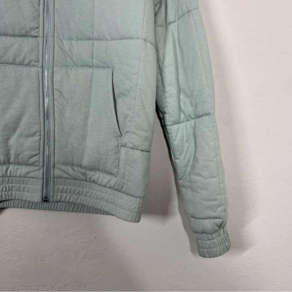 Allfenix Anthropologie Seafoam Quilted Zip-Up Jacket - Image 3