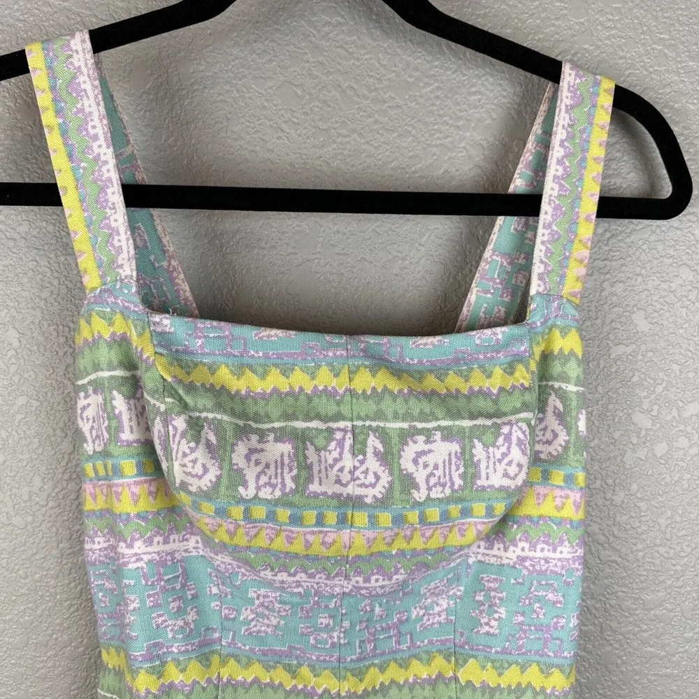 Vintage 1950s Rose Marie Reid Romper Playsuit Swimsuit Small Pastel Multicolor - Image 2