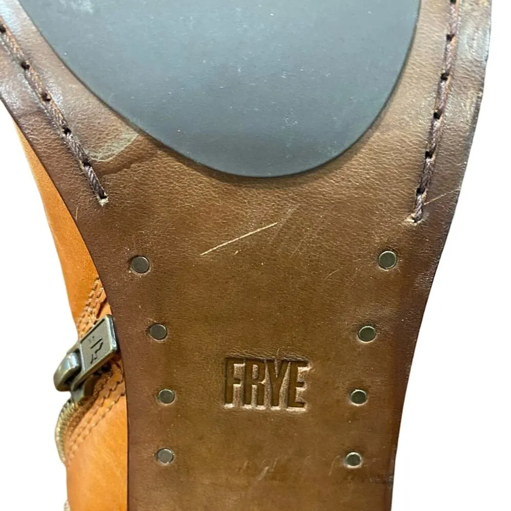 Frye Brown Danica Harness Open Toe Ankle Booties Sz 6M - Image 8