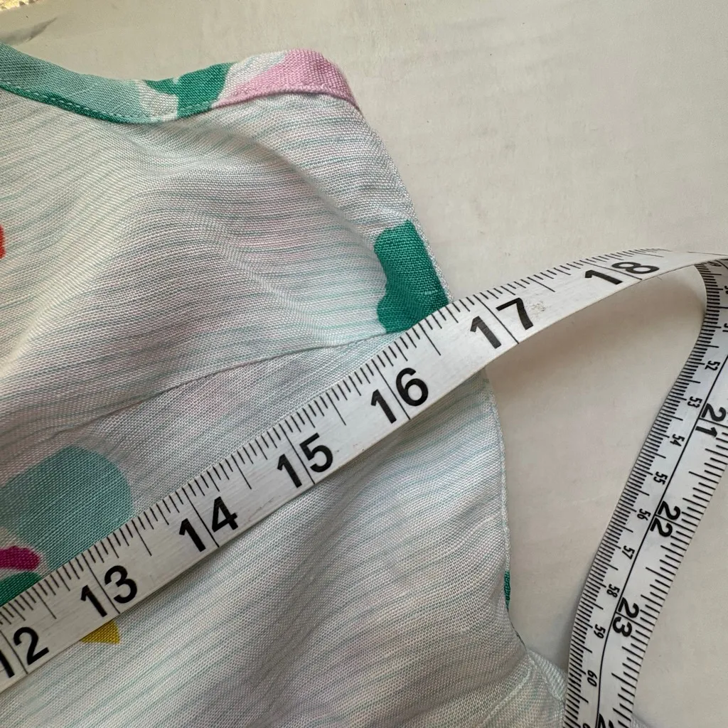 Women's Joules ZOEY V NECK STRAPPY DRESS Aqua Stripe Rose Size US 6 White - Image 11