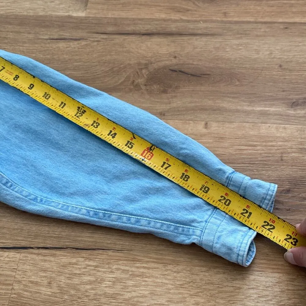 Vintage 1970 1980  denim button down shirt shacket sz XL made in USA - Image 7