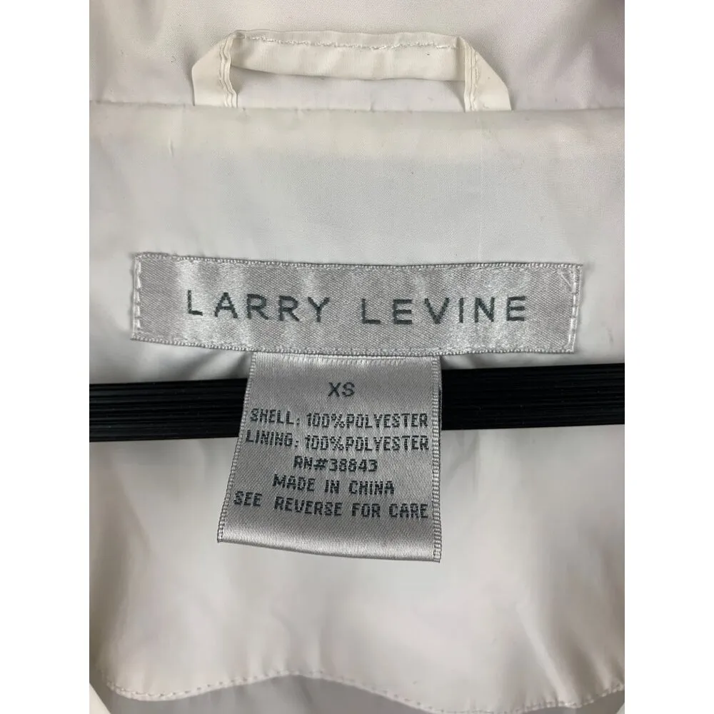 Women's Vintage Y2K Larry Levine White Wind Breaker Jacket  Size XS - Image 4