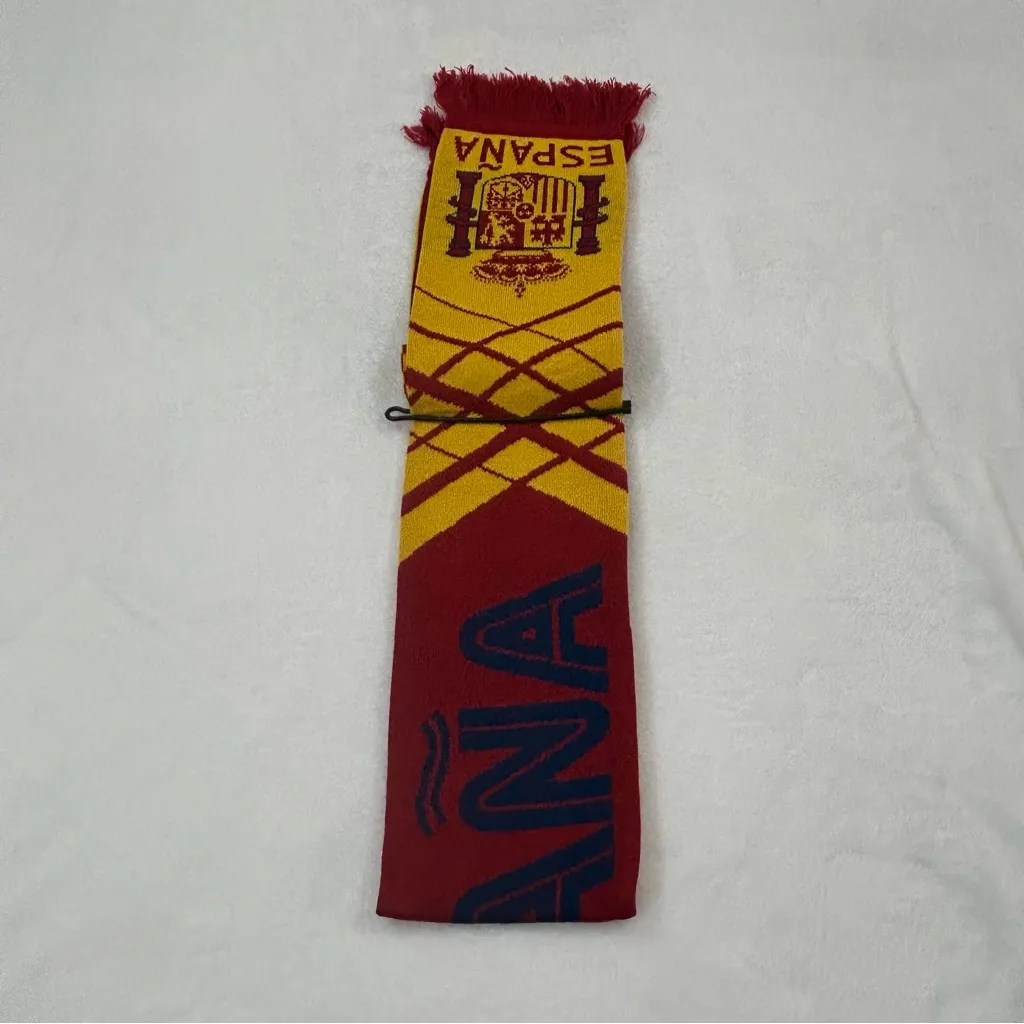 Espana Spain Soccer Logo Eclipse Winter Country Acrylic Scarf Scarve Unisex Red - Image 3