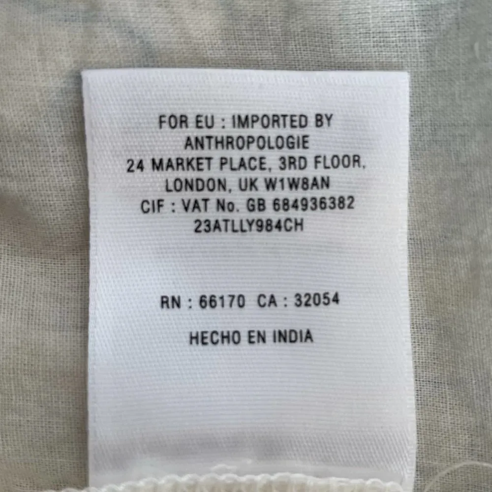 ANTHROPOLOGIE Stitched Cornflower Dress Size 2 NWT Embroidered Blue XS - Image 9