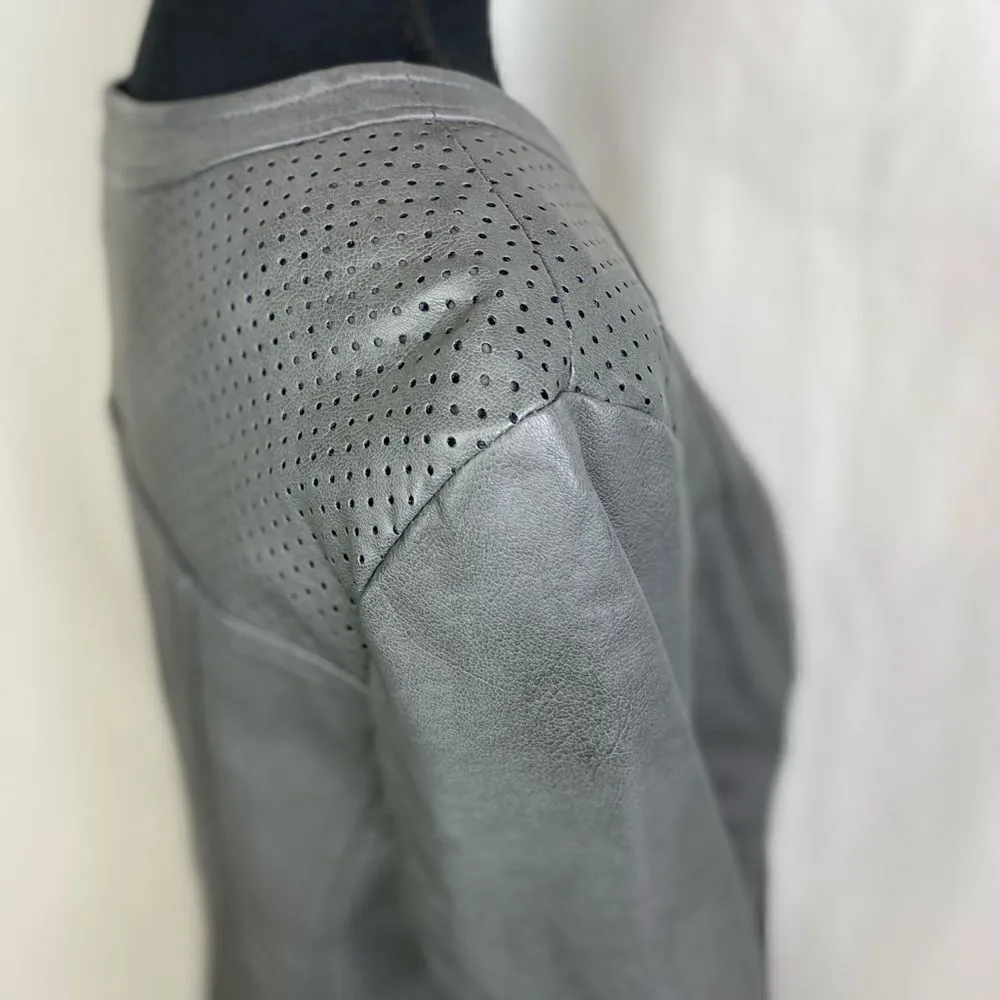 #112 ALFANI Charcoal Vegan Leather Jacket - Image 5