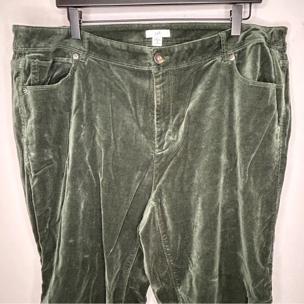 J. Jill Green Velvet Pants Size 18 - Image 4