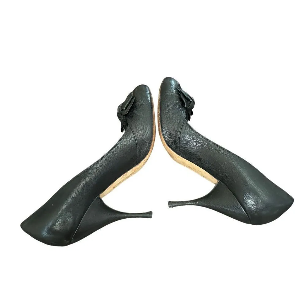 Miu Miu  Italy Leather Heels - Image 3