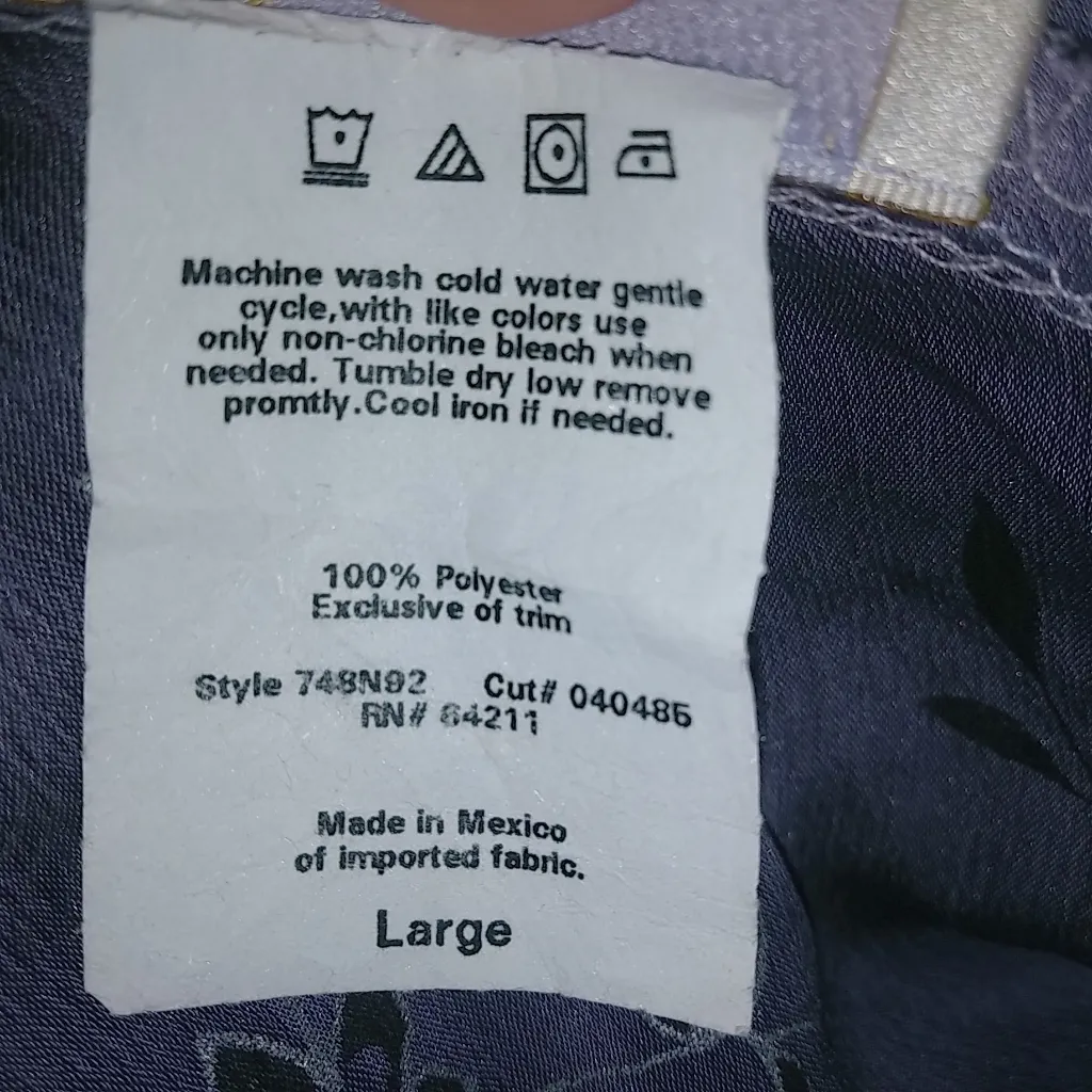 California Dynasty L Intimates Engraved Satin Camisole Top in Light Lavender Purple Size L - Image 5