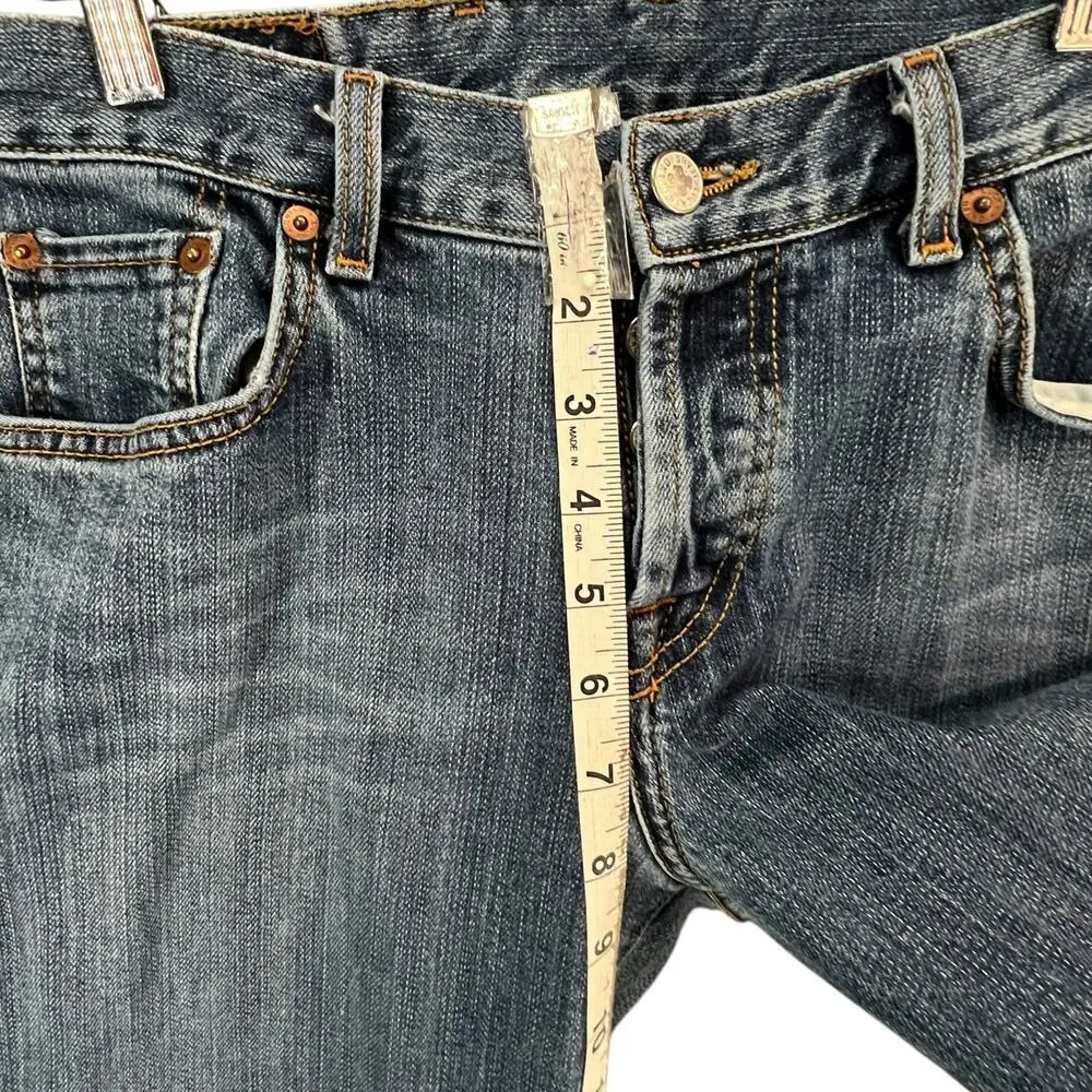 Vintage Lucky Brand Jeans Womens 28 Long Blue Easy Rider Bootcut Button Fly Y2K - Image 7
