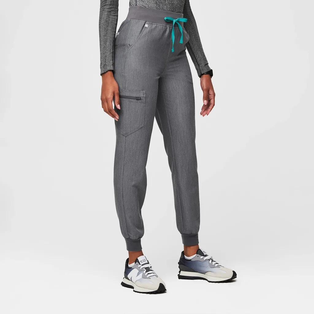 NWT FIGS High Waisted Petite Zamora Jogger Scrub Pants - XSP - Graphite Grey - Image 5