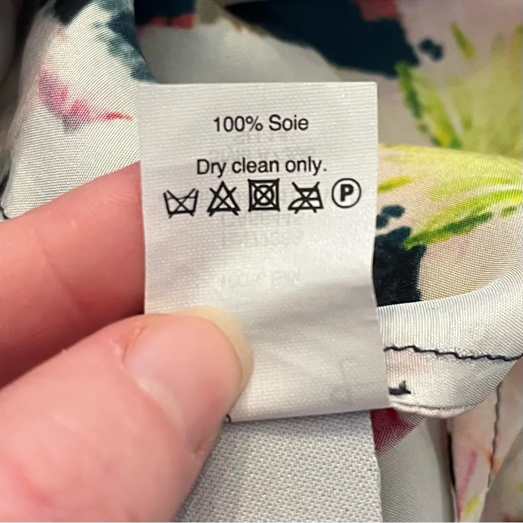 J.Crew Women’s 100% Silk Sleeveless Floral Blouse Tank Top Size 4 Career Office - Image 7