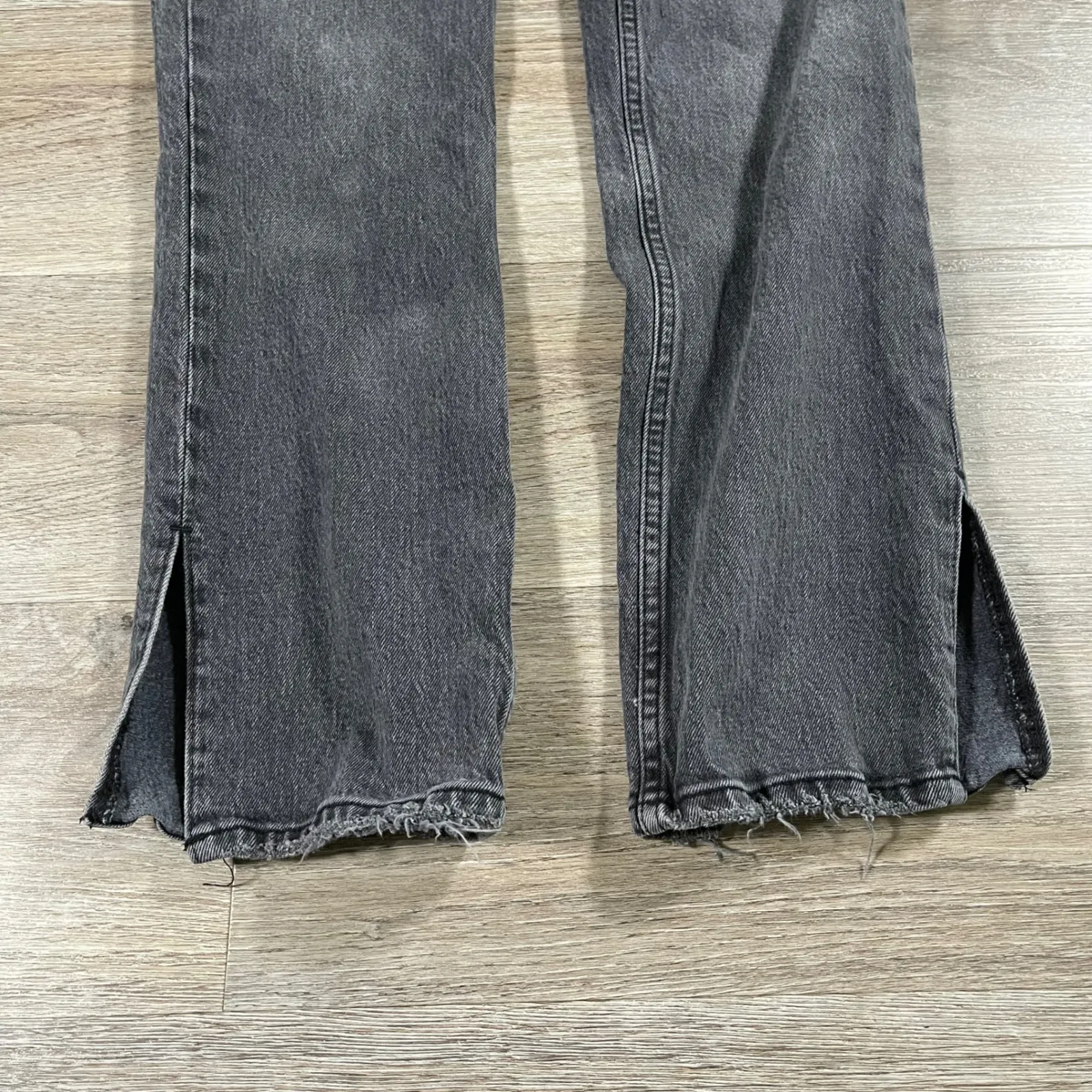 Abercrombie & Fitch Women's Jeans Curve Love‎ 90s Straight High Rise 26_2R Gray - Image 9