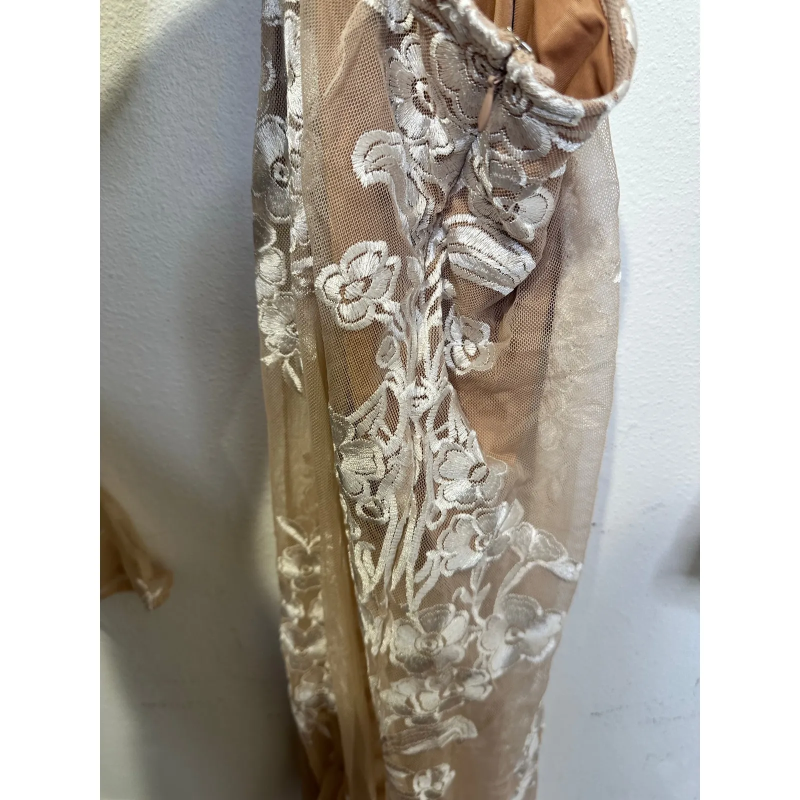 FOR LOVE AND LEMONS Free People White Nude Temecula Cut Out Boho Maxi Dress XXS - Image 7