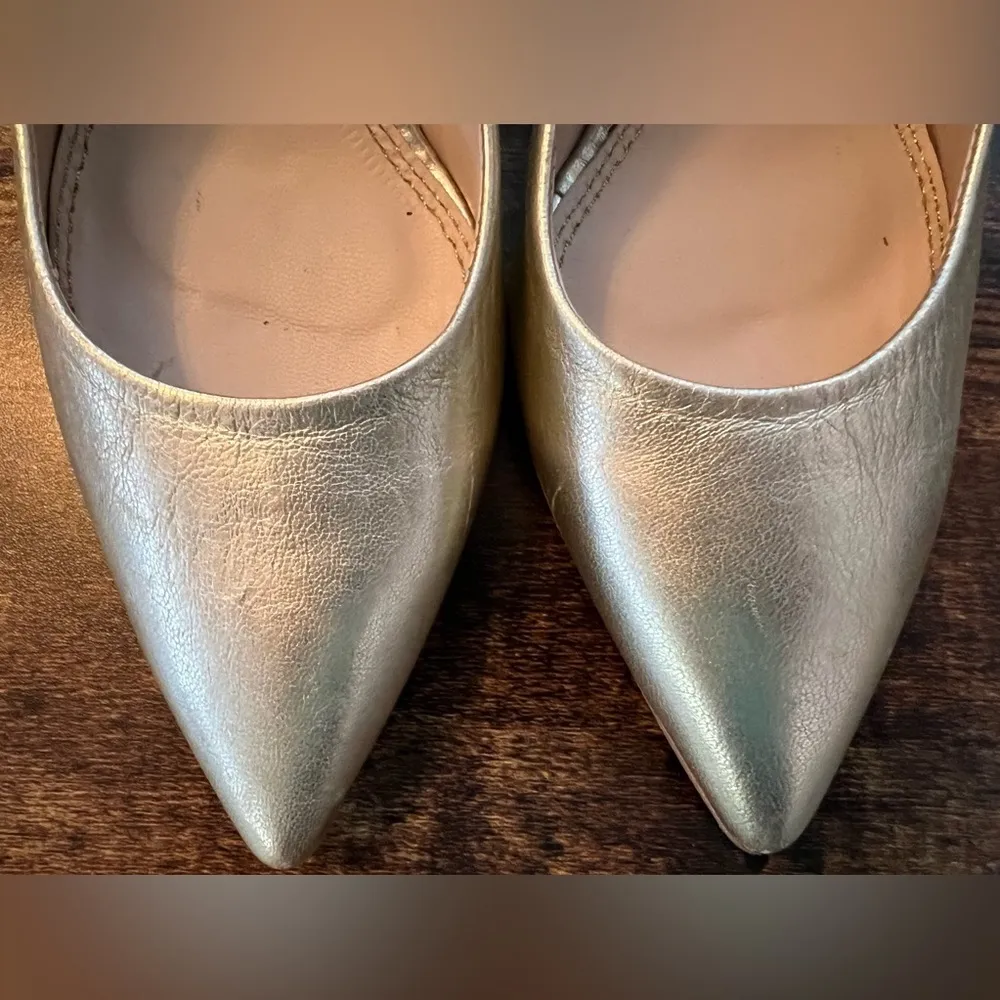 ZARA  Basic Collection | metallic gold pumps. Size: 37/6.5. - Image 12
